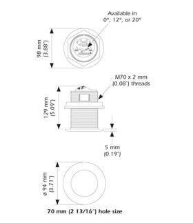 Airmar B75M Chirp Ayna 20° 80-130Khz 600W - 3