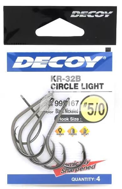 Decoy KR-32B Circle Light Black Nikel İğne No: 5/0 - 2