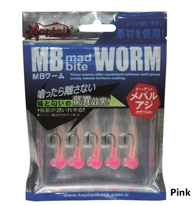 Mad Bite Jig Headli Worm LRF Yem Set 4cm 1gr - 1