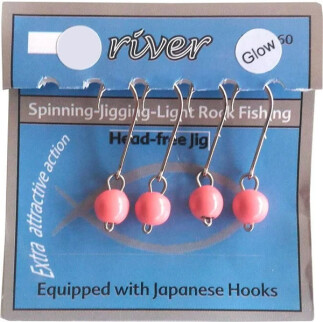 River Jig Head Hareketli Kafa Pink Glow - 1