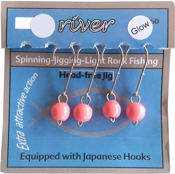 River Jig Head Hareketli Kafa Pink Glow - 1