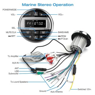 Barka MS-10RV USB Girişli Bluetoothlu Marine Teyp - 3